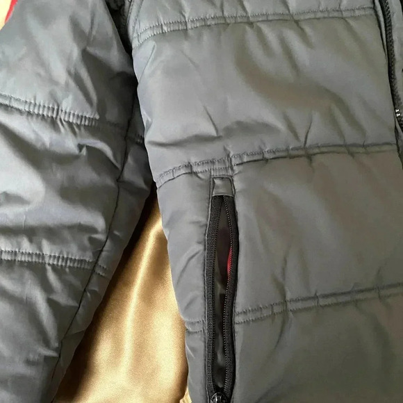 Protection System Hooded Gray/Red Jacket Performance Outerwear Boys Size 10-12 - Picture 12 of 13